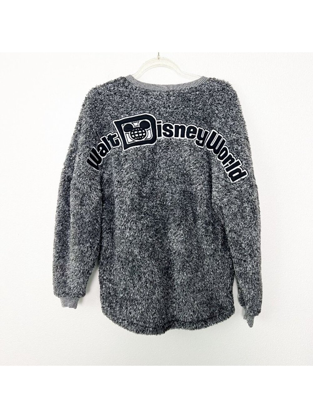 Disney Parks Walt Disney World Fuzzy Sherpa Spirit Jersey Small Gray Fleece Top
